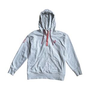 Peloton Hoodie Men's Size Small Grey Hooded Sweatshirt 1/2 Zip Pullover‎ Cycling